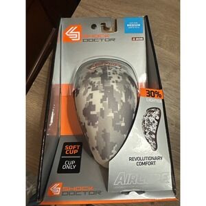 Shock Doctor NWT AirCore Soft Cup Medium Youth Age 10-14 Camo Athletic baseball